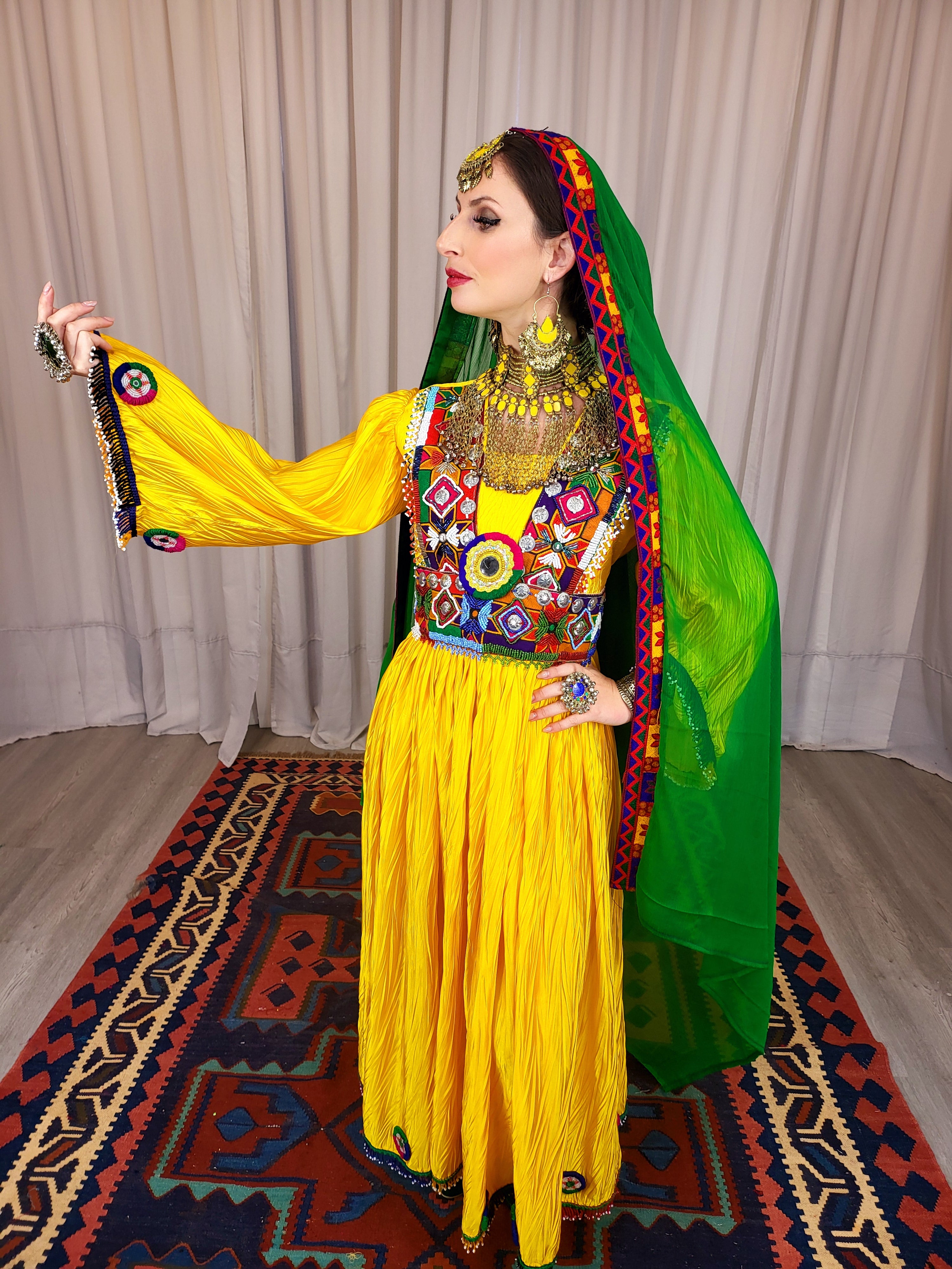 Yellow Crinkle Dress