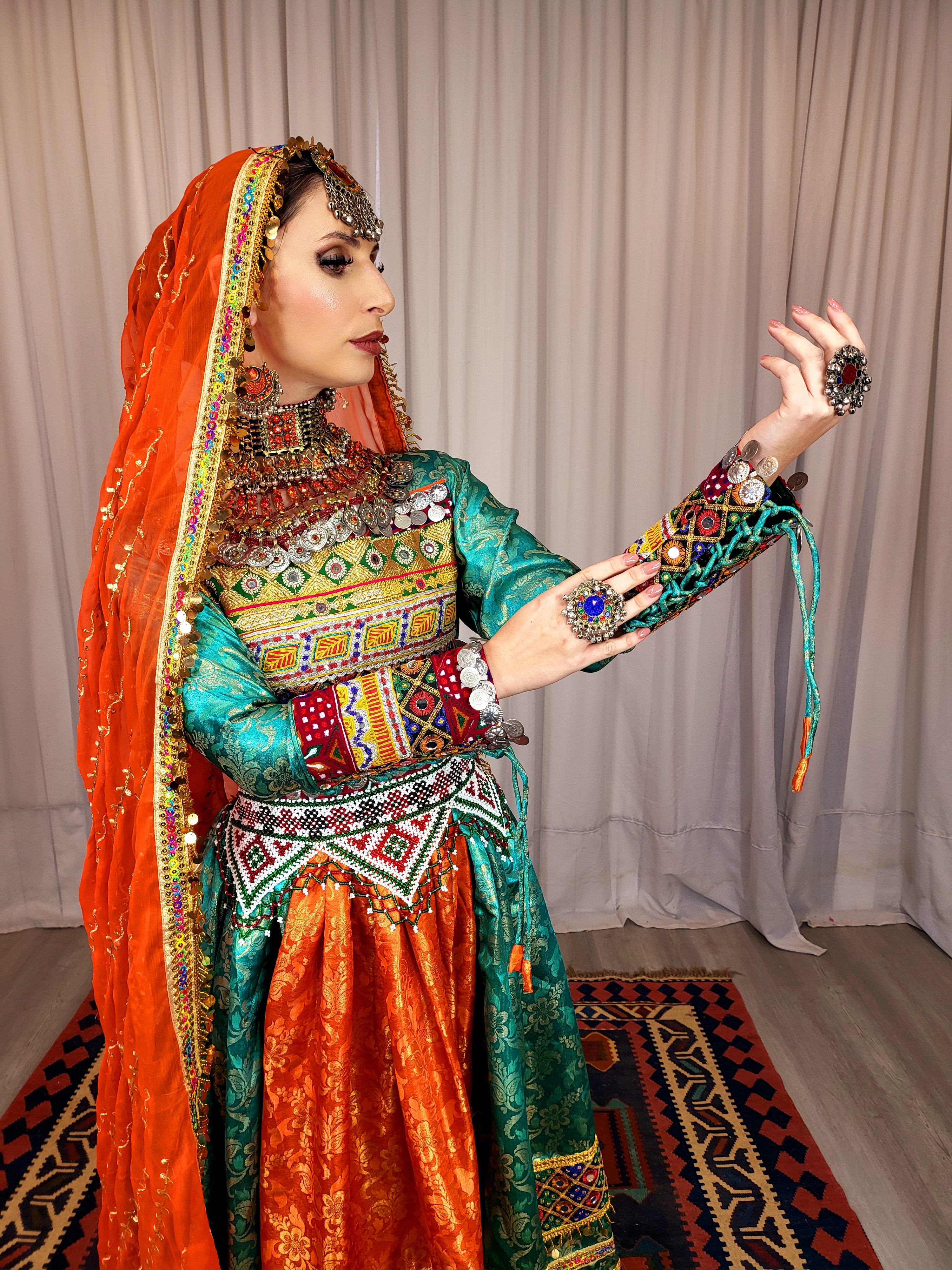 Orange Feroza Bridal Dress