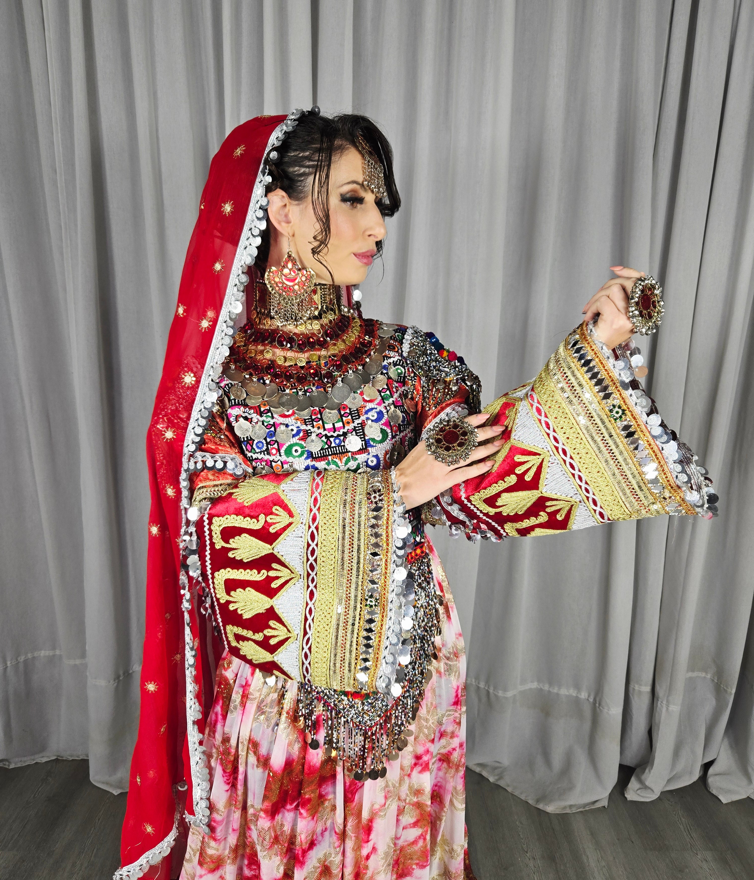 Pink/Red Barosha Dress